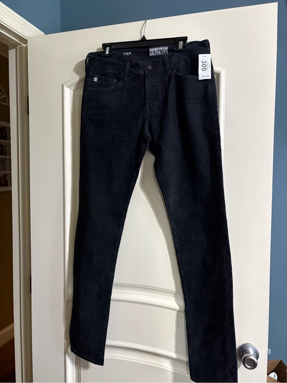 Ag Adriano Goldschmied The Dylan Slim Skinny Corduroy Jeans in Black